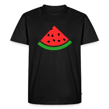 Melon pastèque - T-shirt Premium bio Homme - noir - Devant - Nico (187cm)