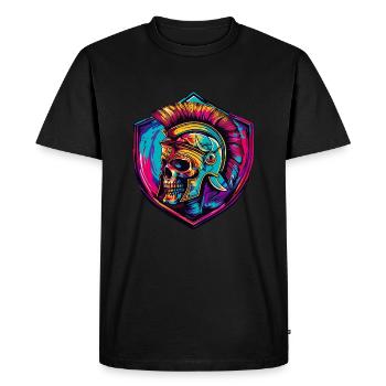 Spartan Skeleton Gladiator - Men's Premium Organic T-Shirt - black - Front - Nico (187cm)