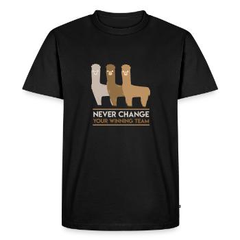Equipe Gagnante Alpaga - T-shirt Premium bio Homme - noir - Devant - Nico (187cm)