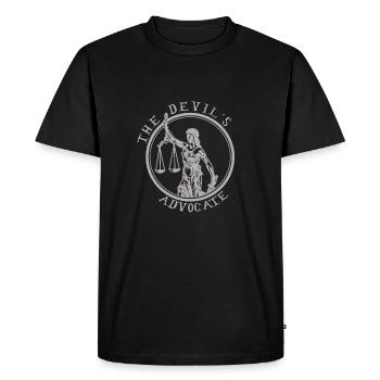 Devils Advocate shirt drôle pour étudiant en droit - T-shirt Premium bio Homme - noir - Devant - Nico (187cm)