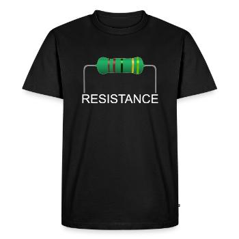 Résistance, 33 ohms, résistance, génie électrique - T-shirt Premium bio Homme - noir - Devant - Nico (187cm)