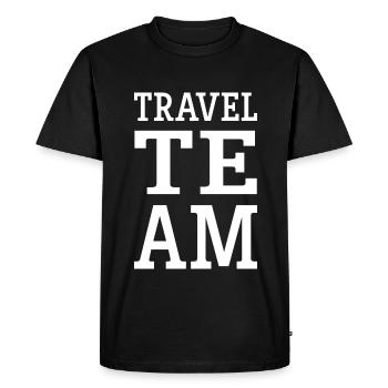 Voyage Équipe Voyage Vacances - T-shirt Premium bio Homme - noir - Devant - Nico (187cm)