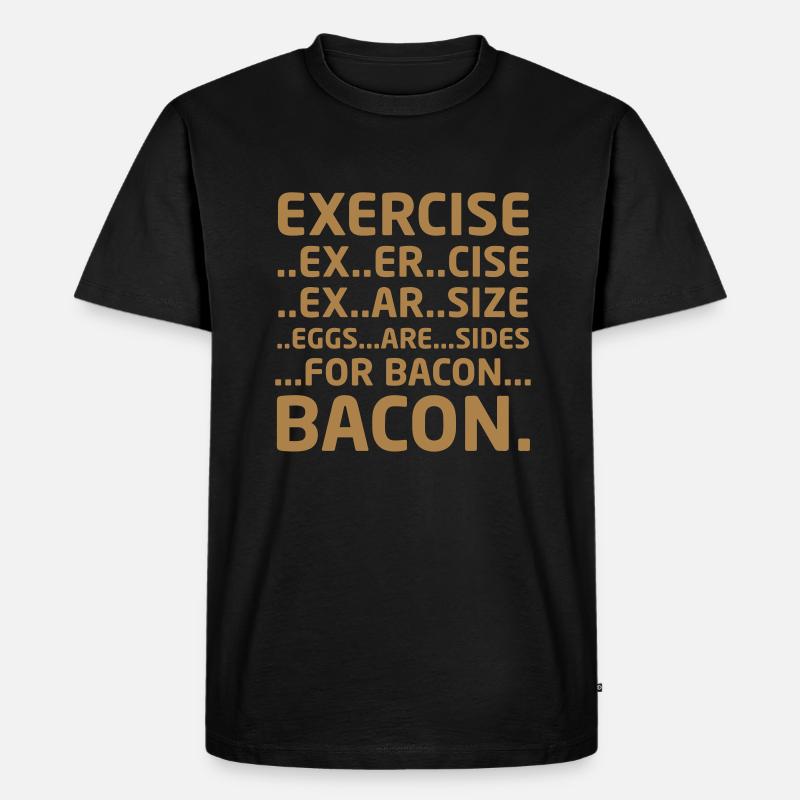 Bacon Logical Deduction - Männer Premium Bio T-Shirt - Schwarz