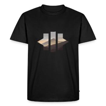 Geometric Mountains - Men's Premium Organic T-Shirt - black - Front - Nico (187cm)