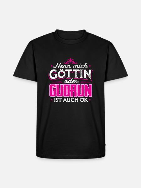 GUDRUN - Göttin - Männer Premium Bio T-Shirt - Schwarz