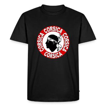 corse corsica 03 - T-shirt Premium bio Homme - noir - Devant - Nico (187cm)