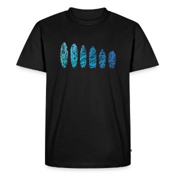 Surfbretter Kritzelei Surfbrett Surfer Surfboard - Männer Premium Bio T-Shirt - Schwarz - Vorne - Nico (187cm)