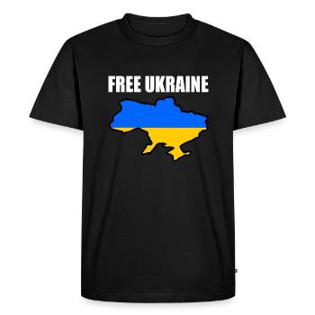 Free ukraine - T-shirt Premium bio Homme - noir - Devant - Nico (187cm)