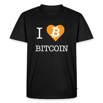 J’ai <3 Bitcoin - T-shirt Premium bio Homme - noir - Devant - Nico (187cm)