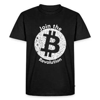 The Bitcoin Revolution - Men's Premium Organic T-Shirt - black - Front - Nico (187cm)
