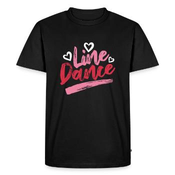Linedance Linedancing Country Fan - Gift - Men's Premium Organic T-Shirt - black - Front - Nico (187cm)