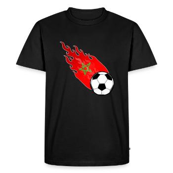 Football Fireball Maroc - T-shirt Premium bio Homme - noir - Devant - Nico (187cm)