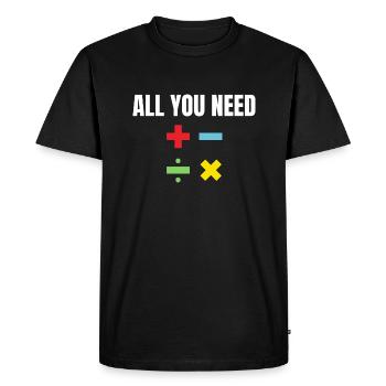 Teacher Math Cool Quote Funny Saying Teaching - T-shirt Premium bio Homme - noir - Devant - Nico (187cm)