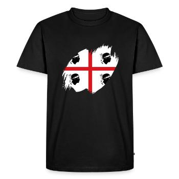 Sardinia Flag Sardinian Flag Sardegna Flag - Men's Premium Organic T-Shirt - black - Front - Nico (187cm)