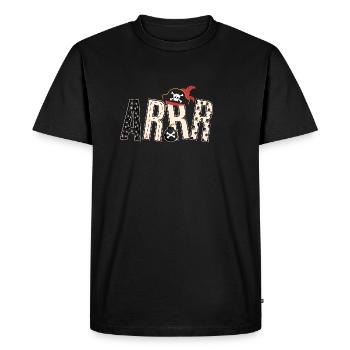 Pirate costume disguise ARRR captain gift - Men's Premium Organic T-Shirt - black - Front - Nico (187cm)