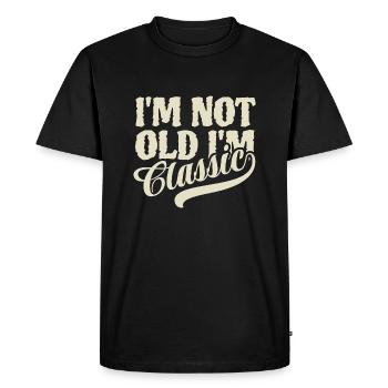 I'm not old I'm classic - Vintage Retro - Men's Premium Organic T-Shirt - black - Front - Nico (187cm)