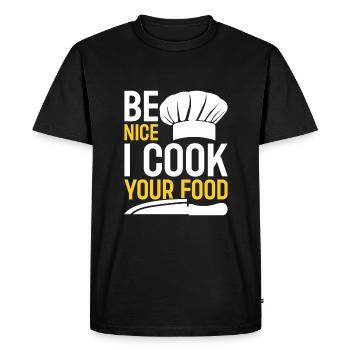 Chef Restaurant Chef - T-shirt Premium bio Homme - noir - Devant - Nico (187cm)