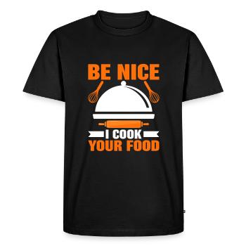 Chef Chef Gastronomy - Men's Premium Organic T-Shirt - black - Front - Nico (187cm)