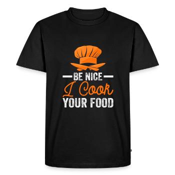Chef Restaurant Chef - T-shirt Premium bio Homme - noir - Devant - Nico (187cm)