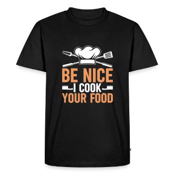 Chef Chef Gastronomy - Men's Premium Organic T-Shirt - black - Front - Nico (187cm)
