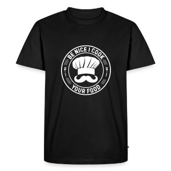 Chef Chef Gastronomy - Men's Premium Organic T-Shirt - black - Front - Nico (187cm)