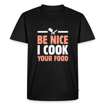Chef Chef Gastronomy - Men's Premium Organic T-Shirt - black - Front - Nico (187cm)