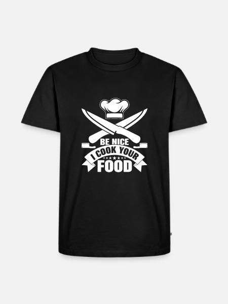 Küchenchef Koch Gastronomie - Männer Premium Bio T-Shirt - Schwarz