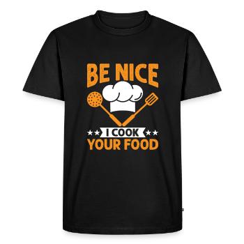Chef Restaurant Chef - T-shirt Premium bio Homme - noir - Devant - Nico (187cm)