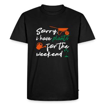 J'ai des plantes pour le week-end - T-shirt Premium bio Homme - noir - Devant - Nico (187cm)