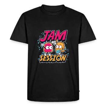 Jam Session - T-shirt Premium bio Homme - noir - Devant - Nico (187cm)