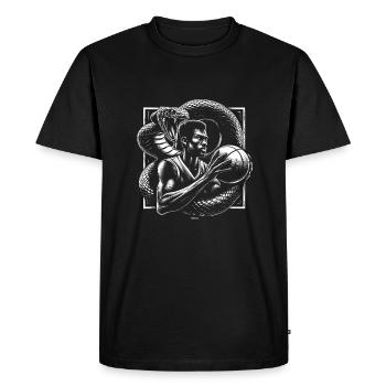 BLACK BASKETBALL MAMBA KOBE BEAN MENTALITY 19 - T-shirt Premium bio Homme - noir - Devant - Nico (187cm)