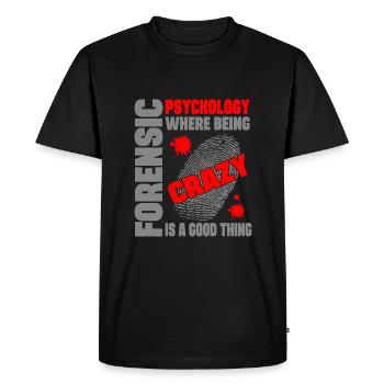 Forensic Psychologist Print Forensic Psychology - Men's Premium Organic T-Shirt - black - Front - Nico (187cm)