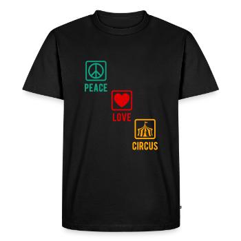Circus Peace Love Circus Circus Circus Artiste de cirque cadeau - T-shirt Premium bio Homme - noir - Devant - Nico (187cm)