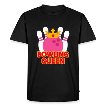 BOWLING QUEEN - Men's Premium Organic T-Shirt - black - Front - Nico (187cm)