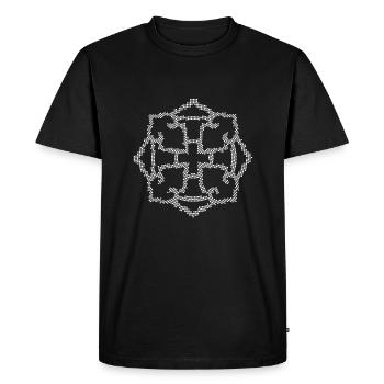 Mosaïque Mandala - T-shirt Premium bio Homme - noir - Devant - Nico (187cm)