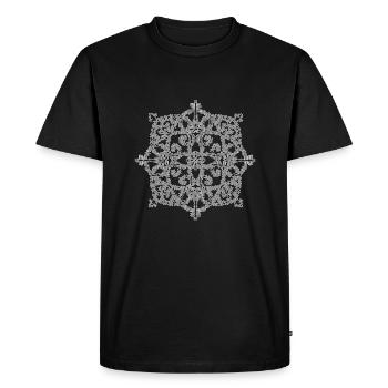 Mosaïque Mandala - T-shirt Premium bio Homme - noir - Devant - Nico (187cm)