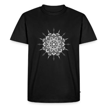 Fleur Mandala - T-shirt Premium bio Homme - noir - Devant - Nico (187cm)