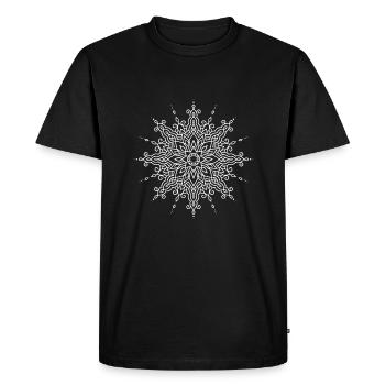 Fleur Mandala - T-shirt Premium bio Homme - noir - Devant - Nico (187cm)