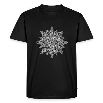 Fleurs Mandala - T-shirt Premium bio Homme - noir - Devant - Nico (187cm)
