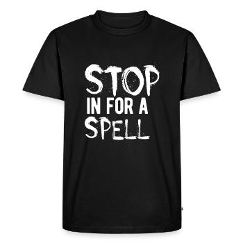 Arrêtez-vous pour un sort - T-shirt Premium bio Homme - noir - Devant - Nico (187cm)