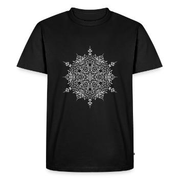 Fleurs Mandala - T-shirt Premium bio Homme - noir - Devant - Nico (187cm)