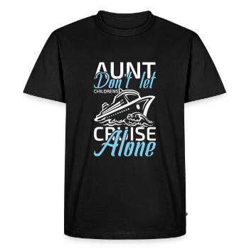 Aunt don't let childrens cruise alone - Men's Premium Organic T-Shirt - black - Front - Nico (187cm)