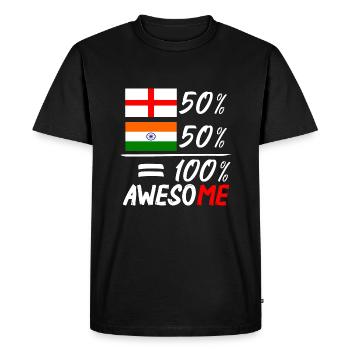 Half English Half Indian - T-shirt Premium bio Homme - noir - Devant - Nico (187cm)