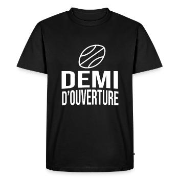 Rugby Cadeau Humour rugby demi d ouverture - T-shirt Premium bio Homme - noir - Devant - Nico (187cm)