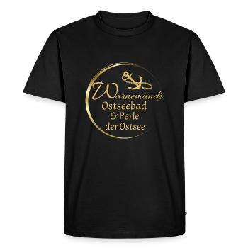 Warnemünde - Station balnéaire de la Baltique & perle de la mer Baltique - T-shirt Premium bio Homme - noir - Devant - Nico (187cm)