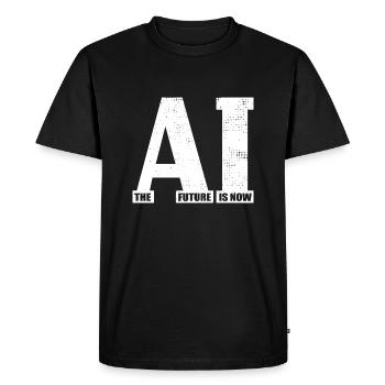 Artificial Intelligence - AI - The future is now - Men's Premium Organic T-Shirt - black - Front - Nico (187cm)