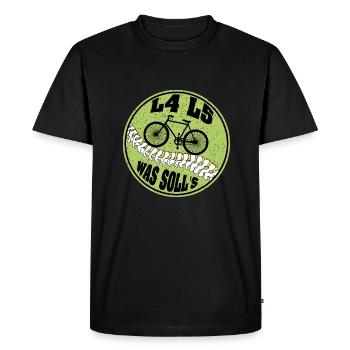 L4 L5 Lumbar | Intervertebral discs | Cycling - Men's Premium Organic T-Shirt - black - Front - Nico (187cm)