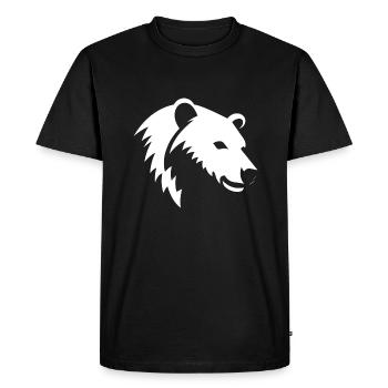 Bear silhouette of a polar bear head - Men's Premium Organic T-Shirt - black - Front - Nico (187cm)