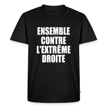 ensemble contre l'extreme droite - T-shirt Premium bio Homme - noir - Devant - Nico (187cm)
