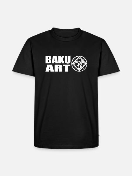 Logo White - Männer Premium Bio T-Shirt - Schwarz